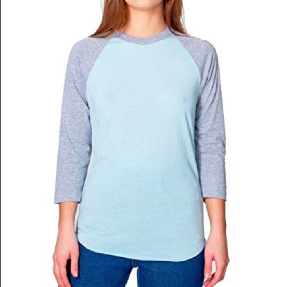 American Apparel unisex baseball tee